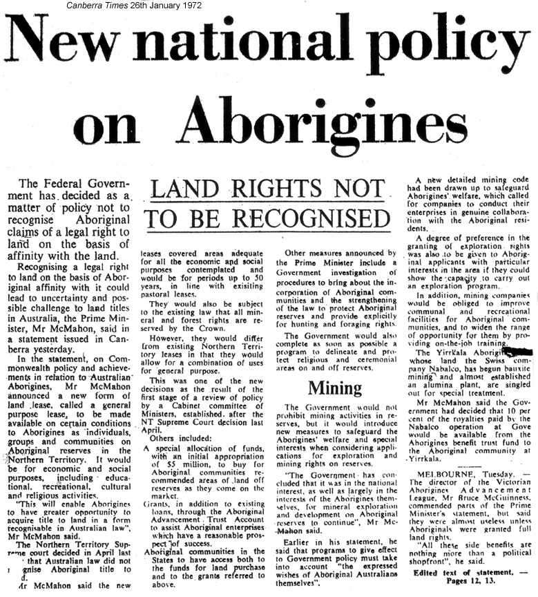 Canberra Times 26th january 1972