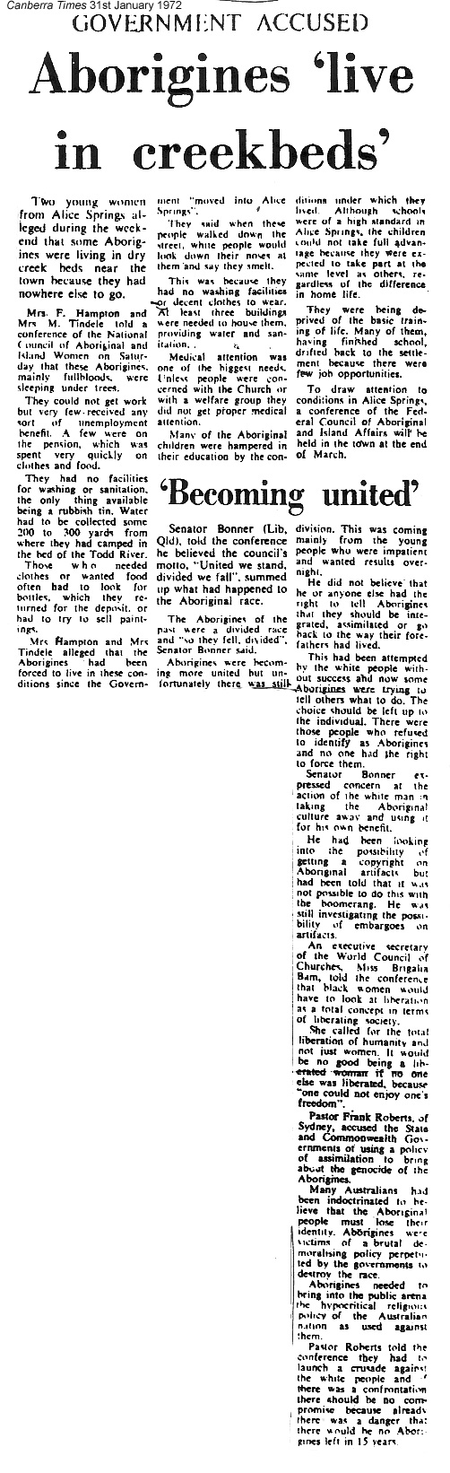 Canberra Times 31st January 1972