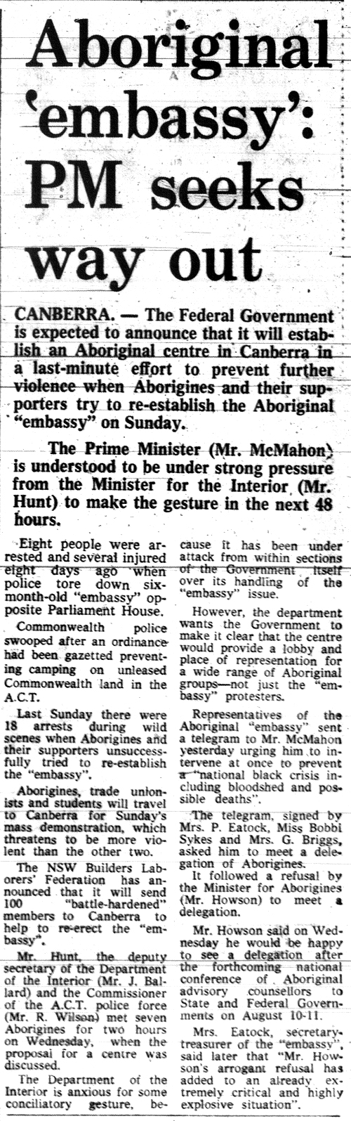 Melbourne Age 28 July 1972